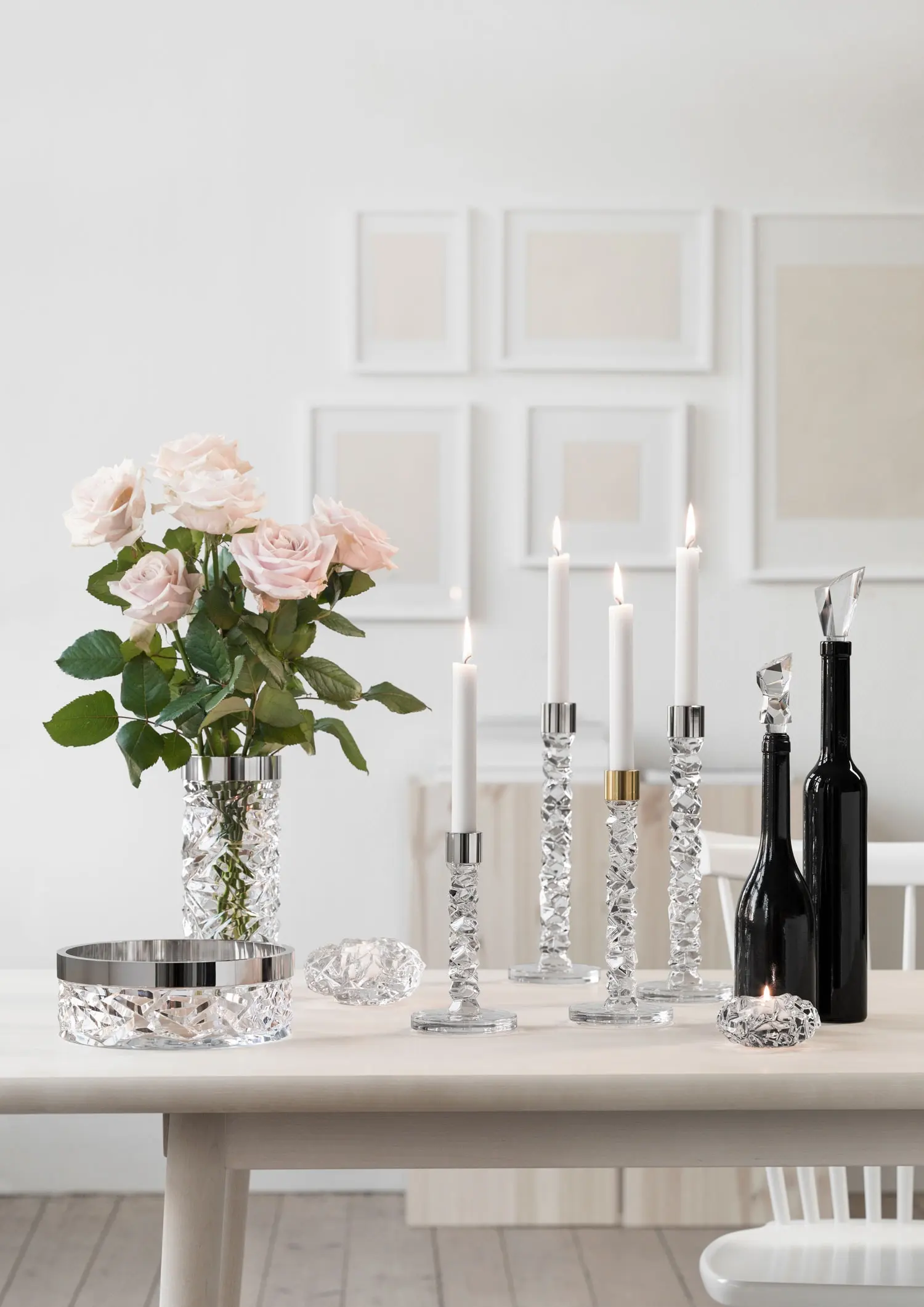 Orrefors Carat Candle Holder H 24,2 Cm, 2-Pack, Brass 6 Orrefors Carat Candle Holder H 24,2 Cm, 2-Pack, Brass - Image 4