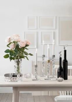 Orrefors Carat Candle Holder H 24,2 Cm, 2 Pcs, Stainless Steel -Candleholders Sales orrefors carat candle holder h 242 cm 2 pcs 9