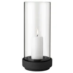 Stelton Hurricane Candle Holder L, Stoneware/Glass