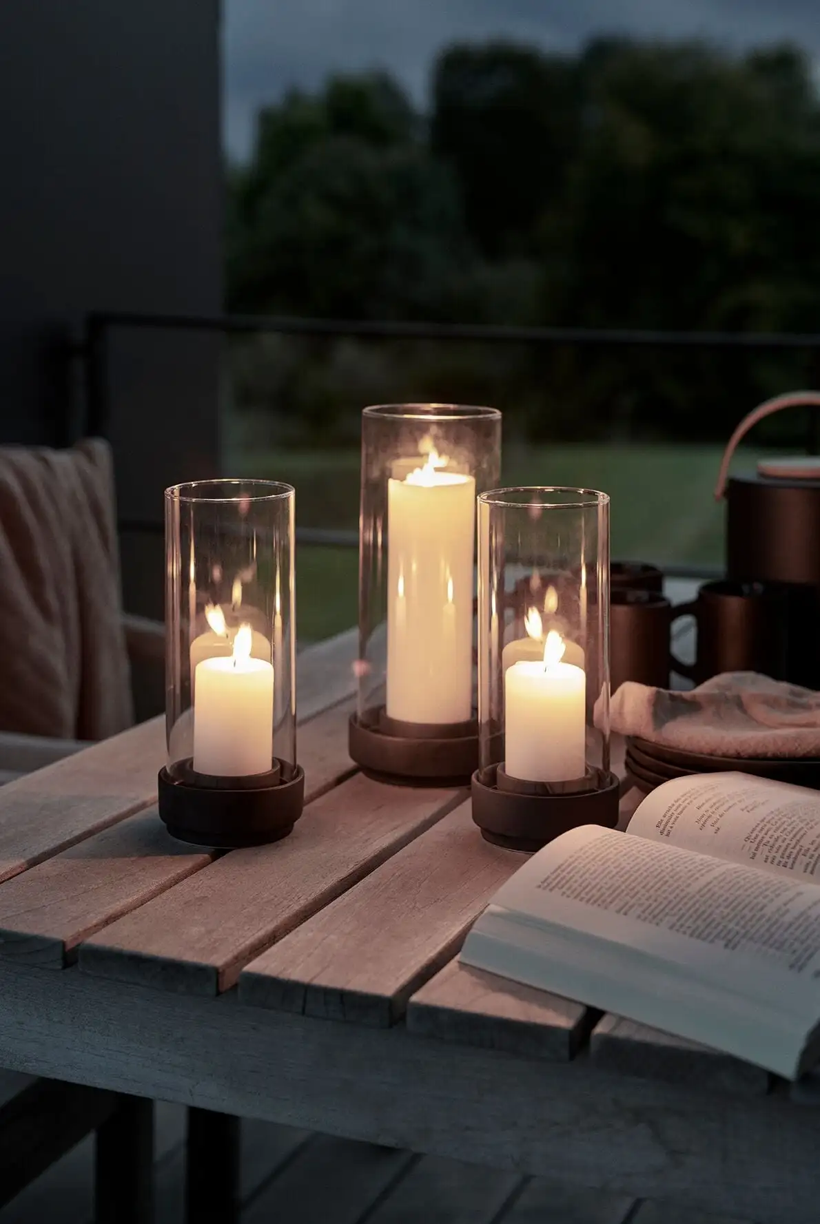 Stelton Hurricane Candle Holder L, Stoneware/Glass 4 Stelton Hurricane Candle Holder L, Stoneware/Glass - Image 2