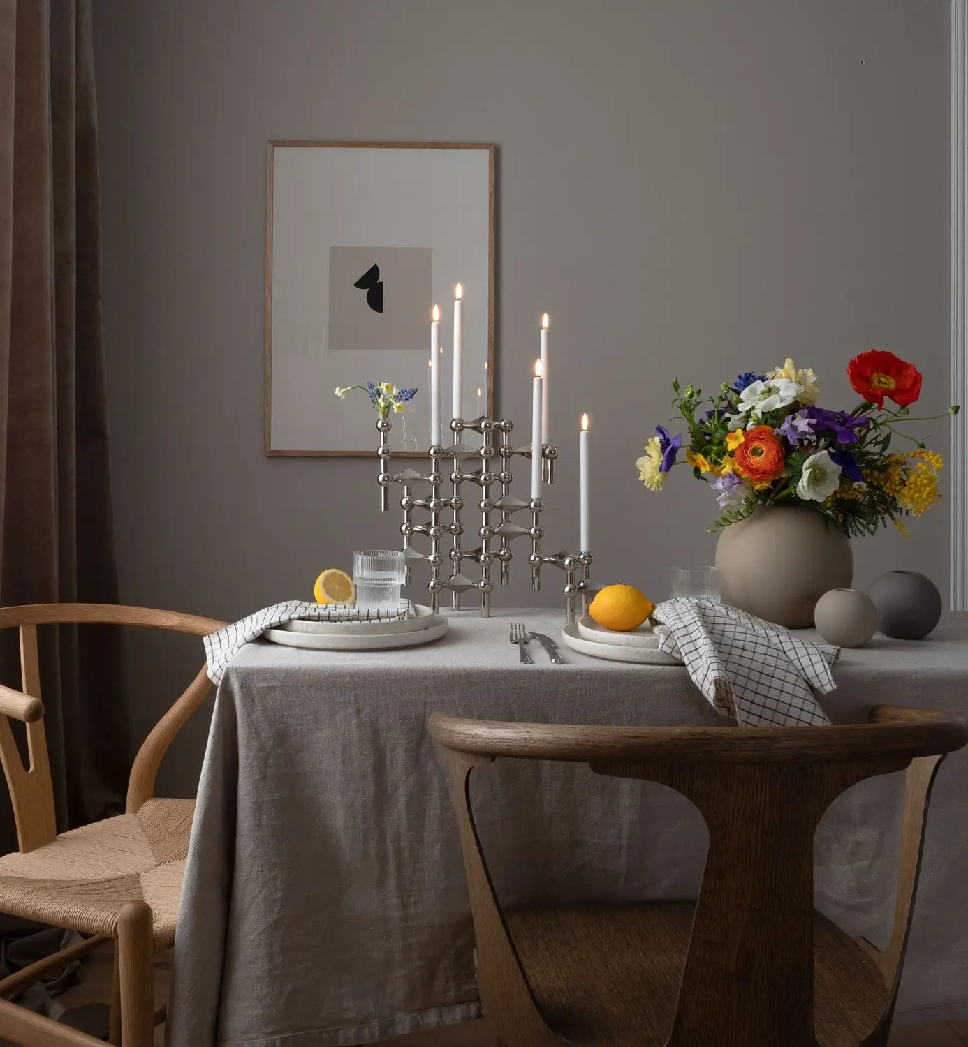 STOFF Nagel Nagel Candlestick 3 Pieces, Chrome 5 STOFF Nagel Nagel Candlestick 3 Pieces, Chrome - Image 3