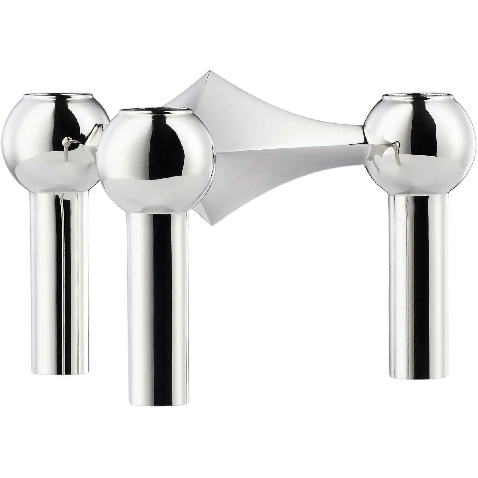 STOFF Nagel Nagel Candlestick 3 Pieces, Chrome 4 STOFF Nagel Nagel Candlestick 3 Pieces, Chrome - Image 2