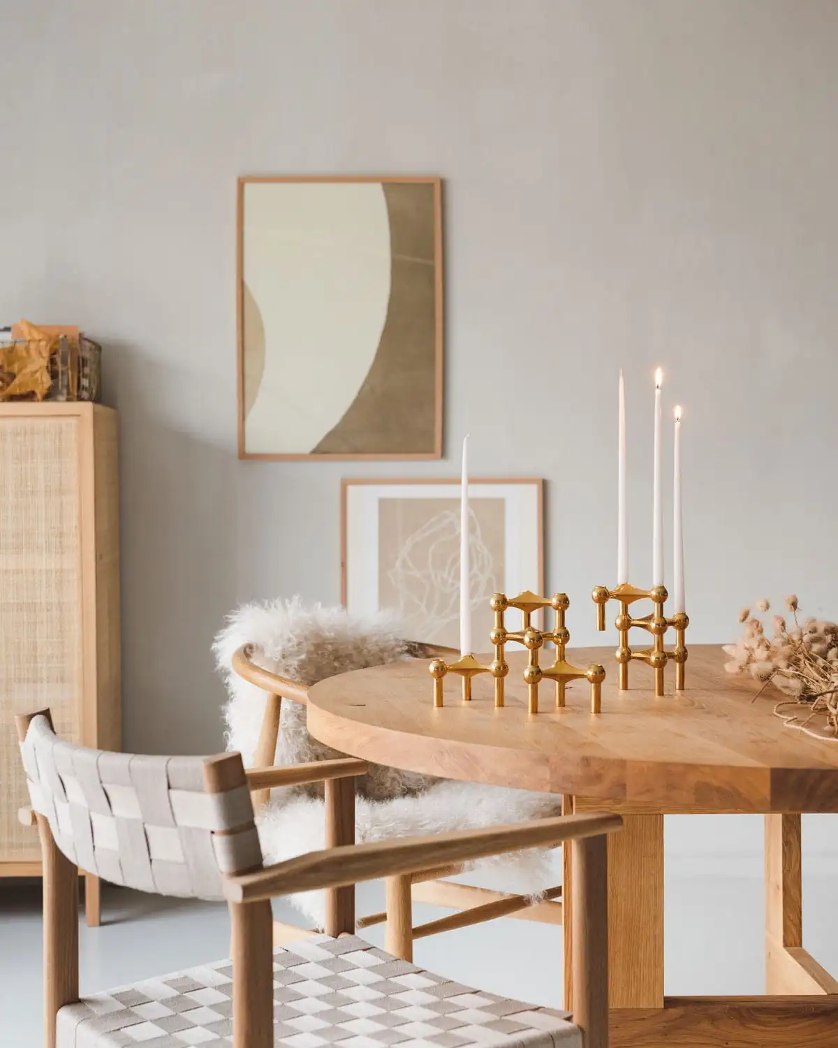 STOFF Nagel Nagel Candlestick 3 Pieces, Brass 5 STOFF Nagel Nagel Candlestick 3 Pieces, Brass - Image 3