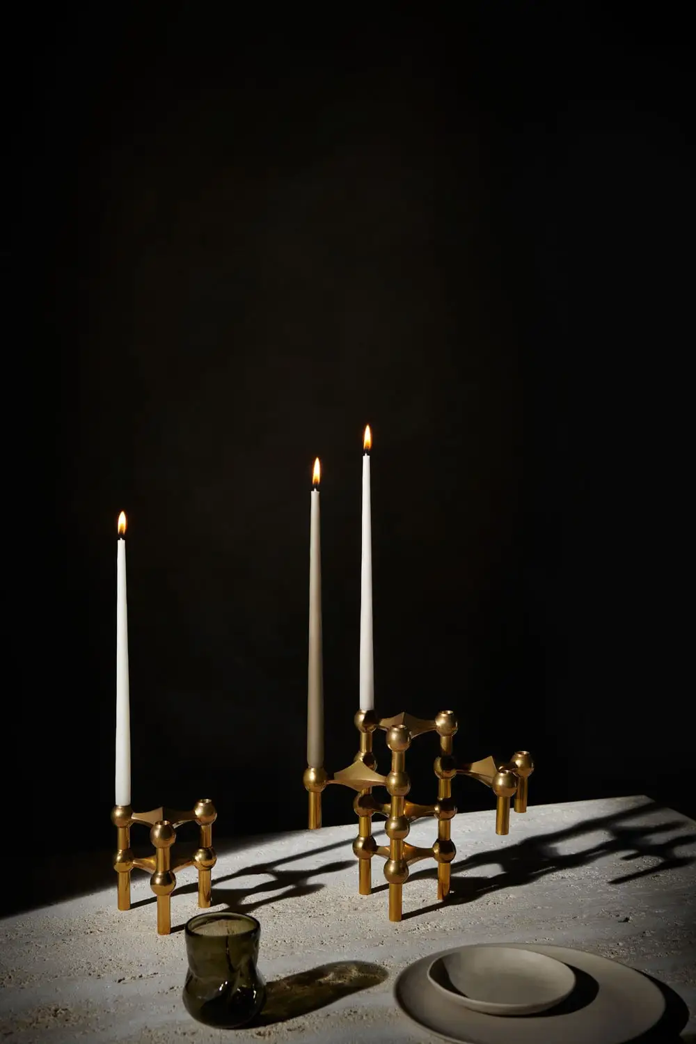 STOFF Nagel Nagel Candlestick 3 Pieces, Brass 7 STOFF Nagel Nagel Candlestick 3 Pieces, Brass - Image 5