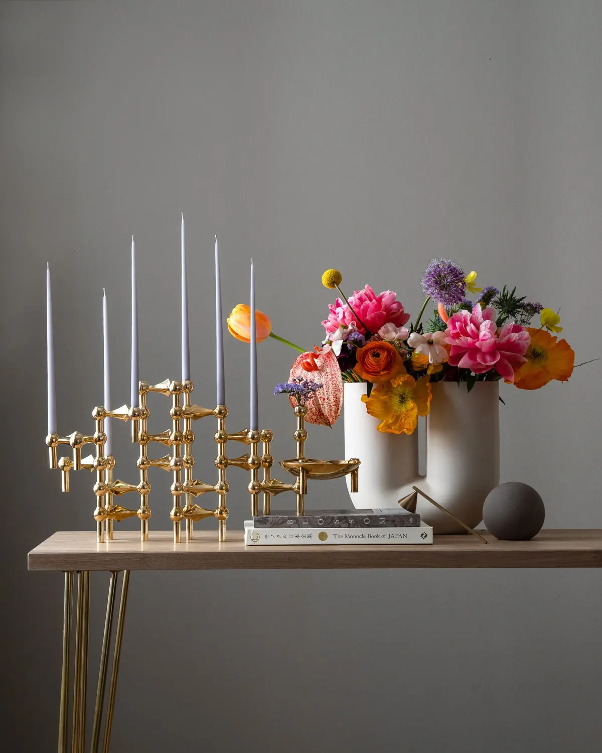 STOFF Nagel Nagel Candlestick 3 Pieces, Brass 8 STOFF Nagel Nagel Candlestick 3 Pieces, Brass - Image 6