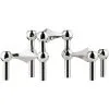 STOFF Nagel Nagel Candlestick 3 Pieces, Chrome -Candleholders Sales stoff nagel candle holder 3 pcs 4