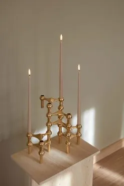STOFF Nagel Nagel Candlestick, Brass -Candleholders Sales stoff nagel nagel candlestick 4