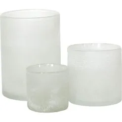 Tell Me More Frost Candleholder M, White -Candleholders Sales tell me more frost candleholder white 14 2