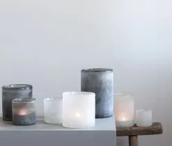 Tell Me More Frost Candleholder M, White -Candleholders Sales tell me more frost candleholder white 15 2