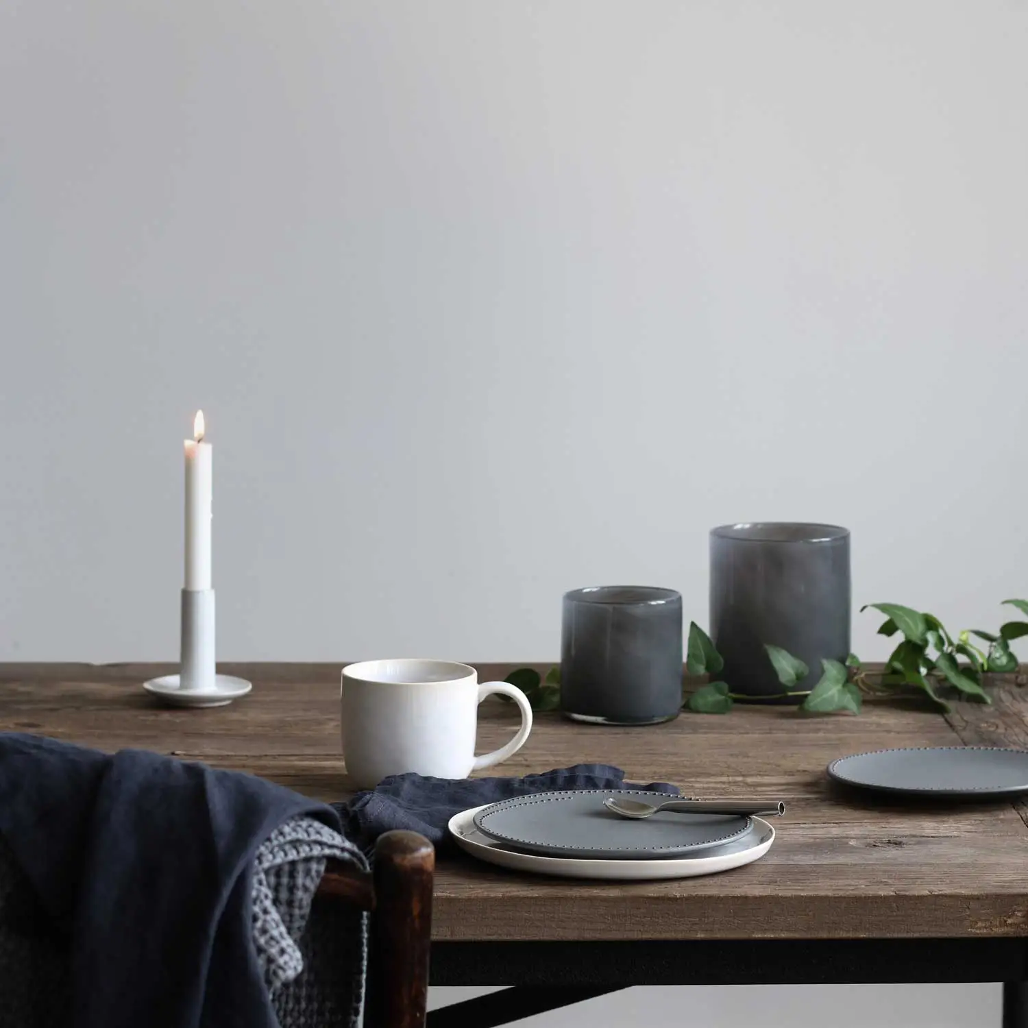 Tell Me More Lyric Candle Holder S, Dark Grey 4 Tell Me More Lyric Candle Holder S, Dark Grey - Image 2